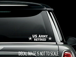 US Army Retired Vinyl Car Window Decal Sticker US Seller US Made - £5.26 GBP+