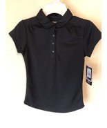CHAPS Girls Navy M (8/10) Short Sleeve Collar Shirt - $12.99 CAD