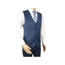 Men Suit BERLUSCONI Turkey 100% Italian Wool Super 180's 3pc Vested #Ber5 Navy image 7