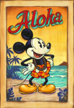 vintage mickey mouse aloha Hawaii beach seascape ceramic tile mural backsplash - £46.65 GBP+