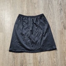 Vanity Fair Vintage Skirt Slip ~ Sz S 18&quot; ~ Black ~ Above Knee ~ Elastic... - $17.09