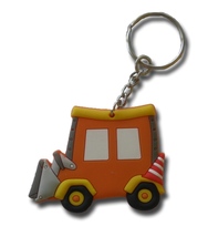 SH304 Construction vehicle excavator - keychain rubber key ring pendant ... - $5.99