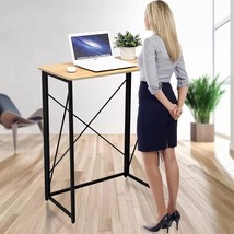 Folding Laptop Computer Desk, Standing Desk, 31-Inch Small Desk For Sitting Or - £101.99 GBP