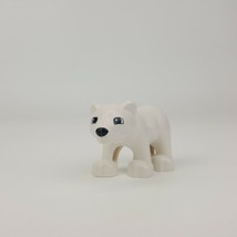 Duplo Lego 6136 Zoo White Polar Bear Replacement Piece Part Animal Figure - $3.95