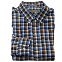 DANIEL CREMIEUX Shirt Men XL Button Down Long Sleeve Plaid Non Iron Cott... - £12.94 GBP