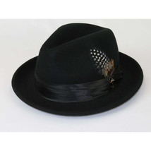 Men Bruno Capelo Dress Hat Australian Wool Crushable Fedora Giovani Un100 Black image 5