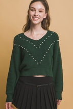 Pearl details sweater - $39.35