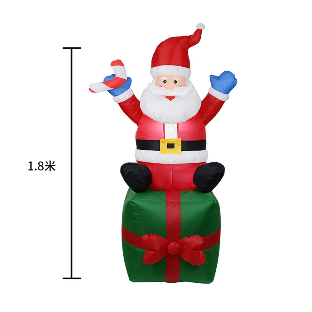 1.8M Christmas Inflatable Model Inflatable Doll Night Light Merry Christmas Outd - £80.69 GBP