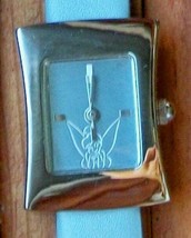 Disney Retired Tinkerbell Watch! New! htf! Pretty blue Dial! Silver Bezel! - £58.97 GBP