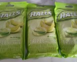 3x Halls Melon Splash Flavor Menthol Cough Suppresant Soothes Sore Throa... - £19.24 GBP