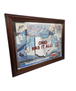 Vintage GENESEE Beer &amp; Ale Bar Mirror OHIO Fishing Hunting Hiking Sign  ... - $904.96 MXN