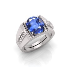 Blue Sapphire Gemstone Adjustable Woman Man Ring 14.25 Ratti Neelam - £23.74 GBP