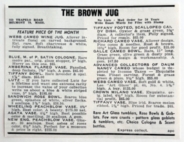 1961 The Brown Jug Antique Shop Advertisement Belmont Massachusetts DWV10 - $7.04 CAD