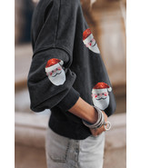 Black Sequined Santa Claus Christmas Fashion Sweatshirt - $37.37 CAD