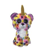 Ty Beanie Boo Giselle Unicorn Rainbow Leopard Plush Stuffed Animal 2020 7&quot; - £18.09 GBP