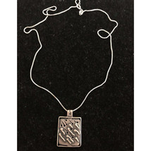 Modernist Designer&#39;s Sterling Silver &amp; Gold Abstract Pendant On Chain Sky - £44.52 GBP