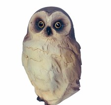 Owl figurine vtg sculpture Levala signed artist resin stone pottery clay... - $49.45