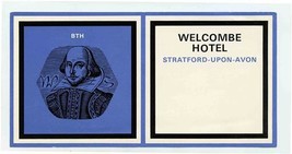 Welcombe Hotel Luggage Label Stratford Upon Avon England BTH - £12.51 GBP