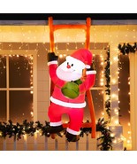 6 FT Christmas Inflatable Climbing Santa Hanging Inflatable Christmas Ya... - £73.90 GBP