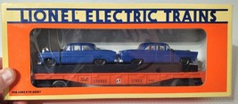 Lionel 6-16933 LL Lionel Lines Orange Flatcar w/ Blue Autos C10 - $28.60