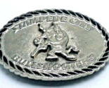 Vintage Calgary Stampede City Bullshooter&#39;s Belt Buckle EUC 3 1/2&quot; x 2 3/4&quot; - $12.42
