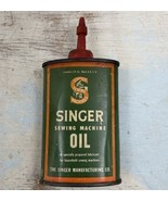 Vintage Singer Sewing Machine Oil 3 oz Tin Can Made in USA  3/4 Full Col... - $26.60