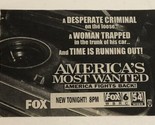 America’s Most Wanted Vintage Tv Guide Print Ad John Walsh TPA15 - £4.65 GBP