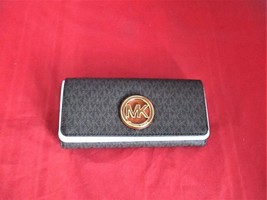NWT Michael Kors Fulton MK Logo Signature PVC Carryall Flap Wallet - $148 - #076 - £64.09 GBP