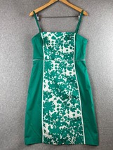 New York &amp; Co. Pencil Dress Womens Size 12 Teal Floral Removable Strap Summer - £18.18 GBP