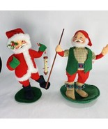 Annalee Christmas Santa with Birdfeeder &amp; Old World Santa with Staff - $380.59 MXN