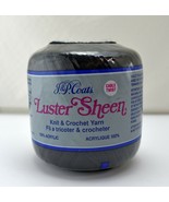 J &amp; P Coats Luster Sheen Knit &amp; Crochet Acrylic Thread - Black Cable Twist - £5.91 GBP