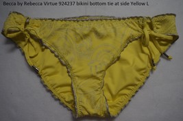 Becca by Rebecca Virtue 924237 bikini bottom tie at side Yellow L - $17.99