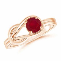 ANGARA Solitaire Ruby Infinity Knot Ring for Women, Girls in 14K Solid Gold - £751.97 GBP