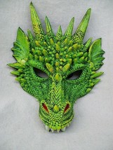 Green Dragon Mask Ancient Hydra Legend Myth Serpentine Creature Malefice... - €10,90 EUR