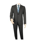 Men Suit BERLUSCONI Italian Wool 180&#39;s Pin Stripe One Button Peak UGS95-... - $5,616.28 MXN