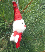 Special off Red and White Felted Hanging Santa Claus Ornament NWT Gift Christmas - £10.26 GBP