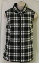 Croft &amp; Barrow® Reversible Sherpa Vest Black &amp; White Women&#39;s Sz S NWT MS... - $399.85 MXN