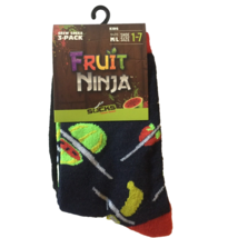NEW Kid&#39;s Fruit Ninja 3 Pairs M/L Crew Socks - Shoe Size 1-7 - £8.17 GBP