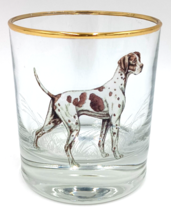 William Sonoma Irish Setter Whiskey Glasses Gold Trim - £15.93 GBP