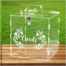 LockBox Gift Holder - Clear Acrylic Card Box for Weddings, Anniversaries, Birthd - $65.33