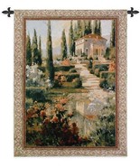 53x42 TUSCANY Estate Europe Italy Floral Tapestry Wall Hanging - £139.55 GBP