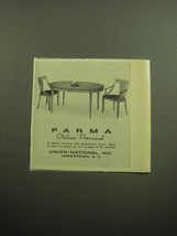 1958 Union-National Parma Furniture Ad - Table and Chairs - £14.78 GBP