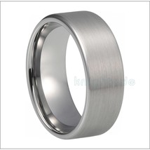 8mm Classic Silvery Tungsten Carbide Wedding Band Rings For Men Women Lovers Fas - £19.92 GBP