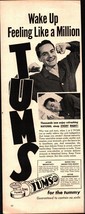 1951 Tums Pajamas Wake Up Feeling Like Million Good Sleep Vintage Print Ad d4 - £17.72 GBP