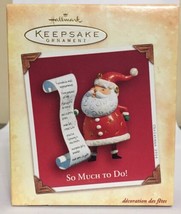 Hallmark Santa So Much To Do Christmas Ornament 2004 Checking His List - $4.65