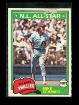 Vintage 1981 Topps Nl All Star Baseball Trading Card #540 Mike Schmidt Phillies - £2.32 GBP