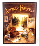 AMERICAN FISHERMAN - Fly Fishing Tin Metal Sign - 16 x 12.5&quot; - 2001 - $18.70