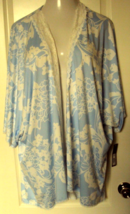 Apt 9 Intimates Blue floral print Robe lace trim Size XX-Large can be a wrap - £13.23 GBP