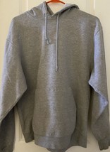 Fruit Of The Loom grey pullover sweatshirt hoodie size L - £7.78 GBP