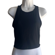 Aritzia Wilfred Free Womens Medium Black Sleeveless Crop Top Shirt - £18.64 GBP